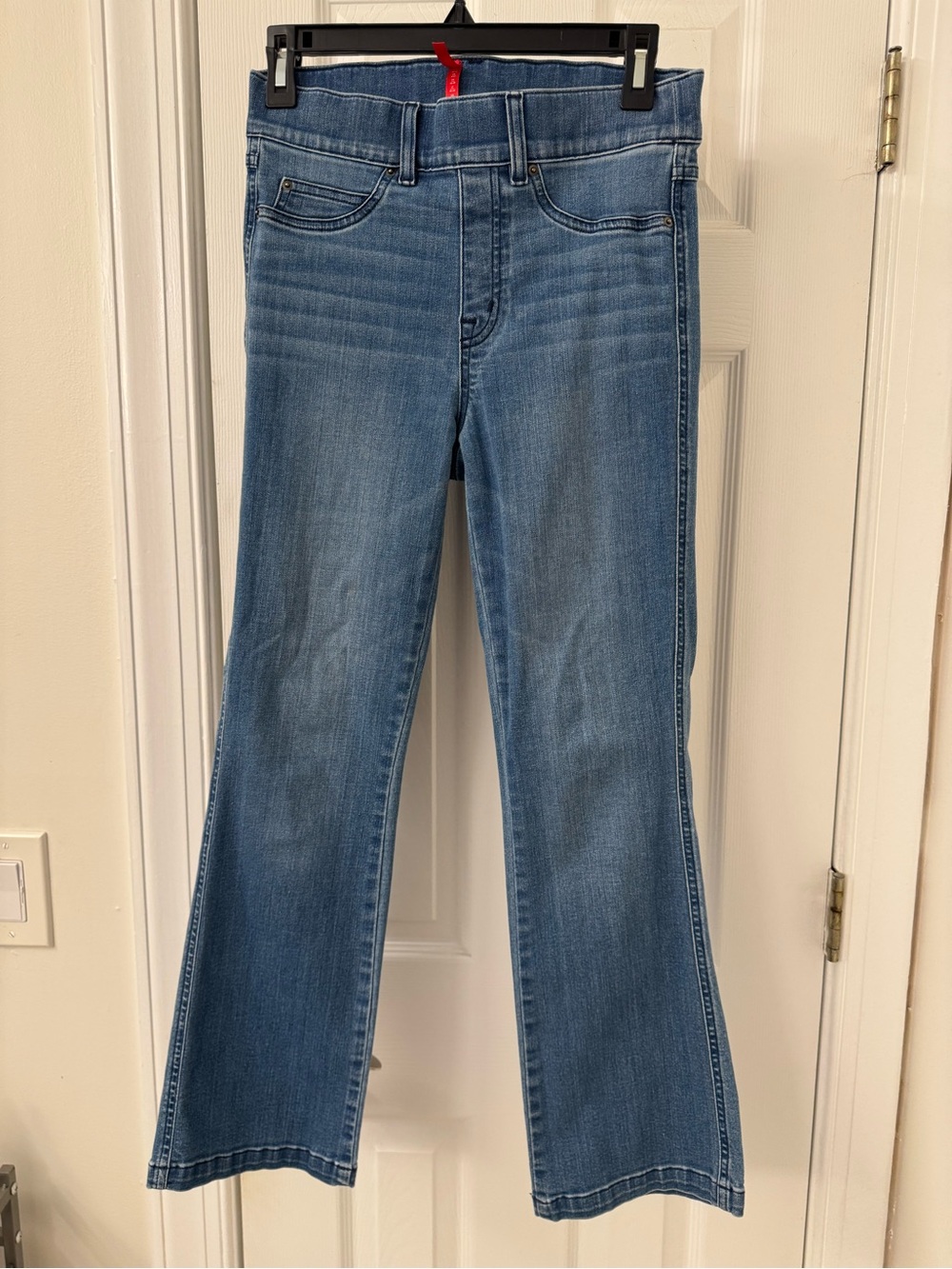 SPANX Mid Wash Blue Flare Jeans